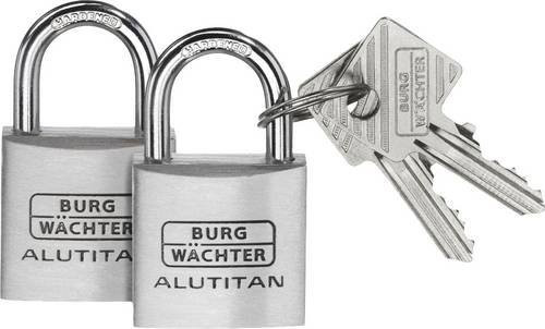 Burg-Wächter Vorhangschloss DUO 770 40 SB aus Aluminium in Silber/Grau mit 40 mm Breite - Bild 1