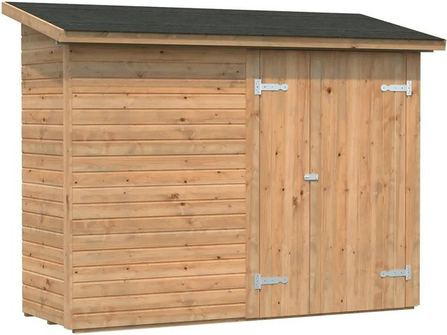 Palmako Elementhaus Leif Gartenhaus aus Fichtenholz in Braun mit Pultdach B/H/T: 254 x 189 x 95 cm - Bild 1
