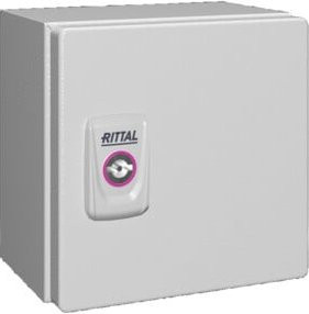 Rittal Elektro-Box KX Installations-Gehäuse Wand-Gehäuse aus Stahlblech, Farbe: Grau, B/T/H: 15,0 x 15,0 x 12,0 cm - Bild 1