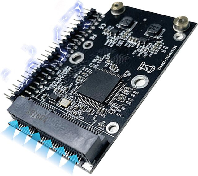 VODOOL MSATA SSD zu 2,5 Zoll IDE Konverter Adapter Karte in Schwarz für Notebook und Laptop - Bild 1