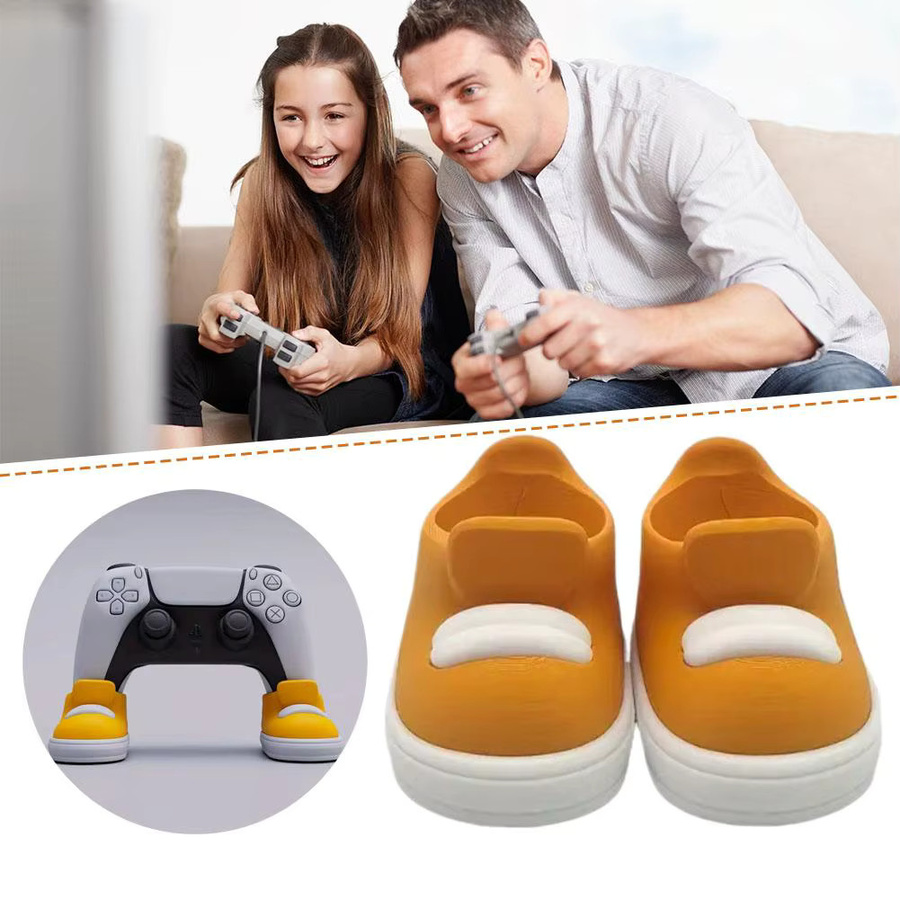 Creative Wacky Shoes Game-Controller-Halterung in Gelb, innovativer schuhförmiger Griffständer für Gaming-Konsolen - Bild 3