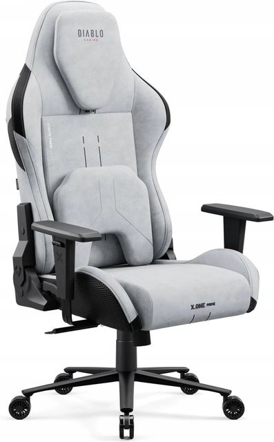 DIABLO Gaming-Sessel X.ONE PRIME Nightwolf Moon Ergonomischer Gamingstuhl aus Stoff in Grau - Bild 1
