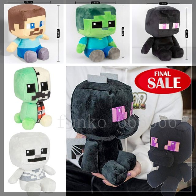GAGAGIRL Minecraft Sitzender Steve, Plüschtier, TNT Sitzender Zombie Skelett Bogenschütze, Weiches Plüschtier - Bild 1