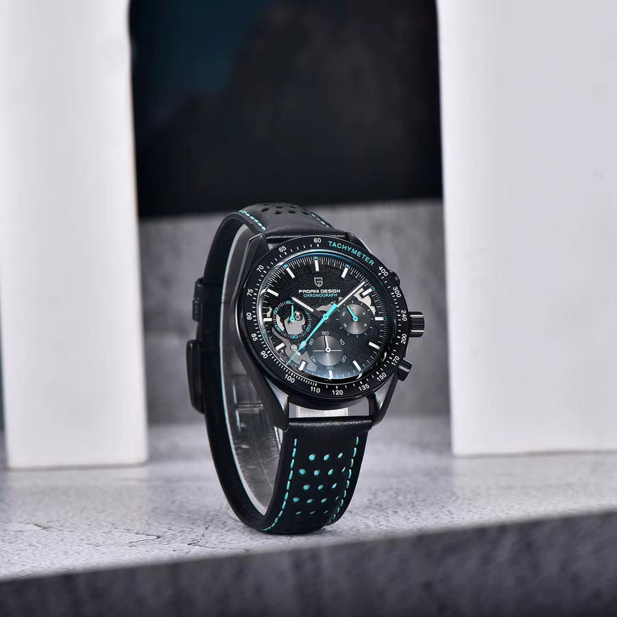 PAGANI DESIGN Chronograph, Quarz, Edelstahl, Schwarz, Herren - Bild 3