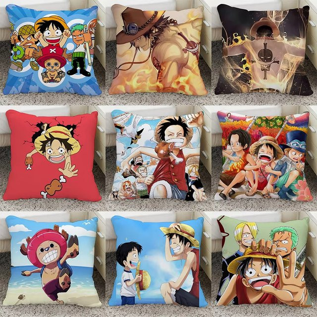 Bandai One Piece Anime Cosplay Kissenbezug quadratisch mehrfarbig mit doppelseitigem Druck - Bild 1