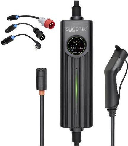 Sygonix Mobile Ladestation Typ 2 Mode 2 16A 11kW in Schwarz - Bild 1