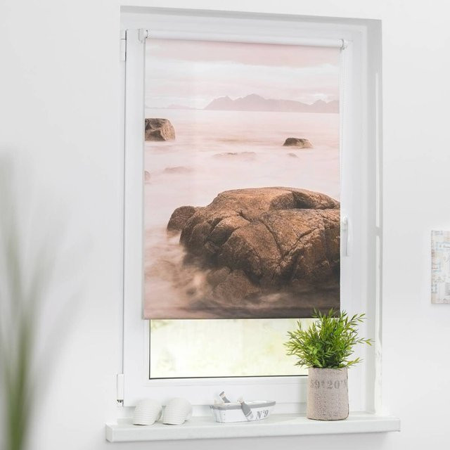 LICHTBLICK Verdunkelungsrollo Stone in Grau, Breite: 100 cm, Höhe: 150 cm - Bild 1