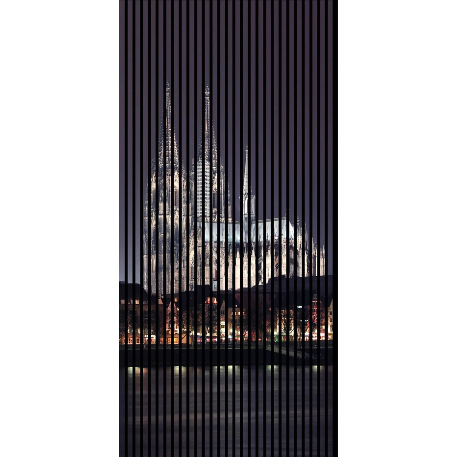 FN Acustico Akustikplatte Köln 1 in Bunt mit PET und MDF, selbstklebend, B/H: 113,3 x 240 cm, Tiefe: 1,9 cm - Bild 2