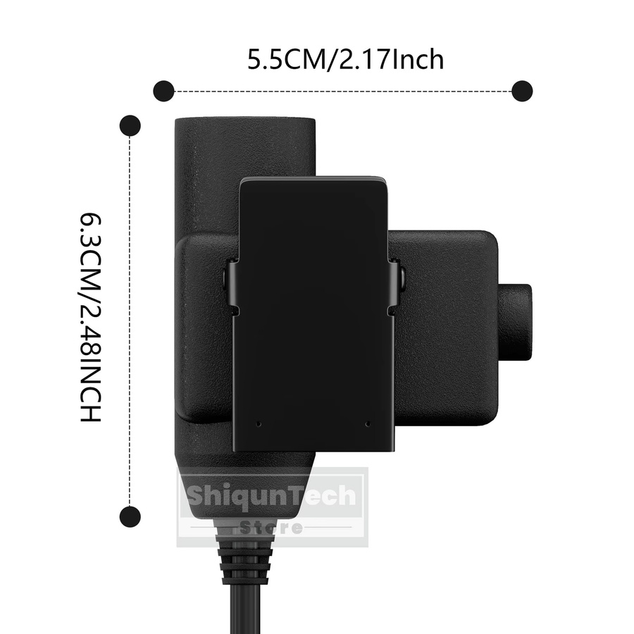 BaoFeng DM-32 Taktisches Walkie Talkie Headset mit PTT U94 für Kenwood Funkgeräte, Schwarz - Bild 6