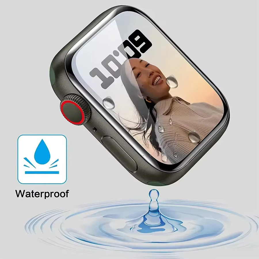 Mptionx Displayschutzfolie für Apple Watch Serie 10, 42mm, 46mm, transparent - Bild 2