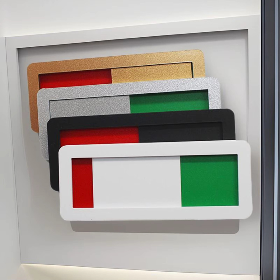 Schiebetürschild aus Acryl in Weiß zur Statusanzeige für Büro, Toilette, Besprechungsraum und Hotel - Bild 1