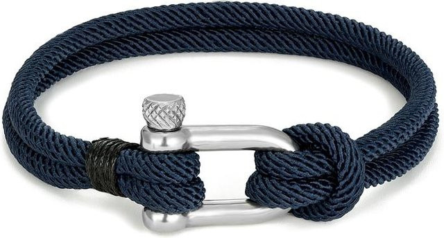 YULIN Überlebensarmband, Paracord, Edelstahl, Schwarz, Unisex, 21cm - Bild 1
