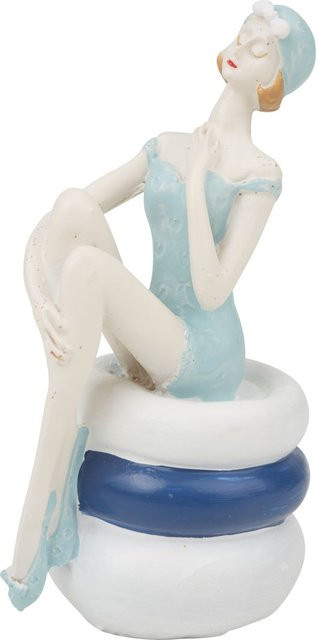 VBS Badenixe Evelyn in Weiß und Blau im maritimen Design aus Polyresin - Bild 1