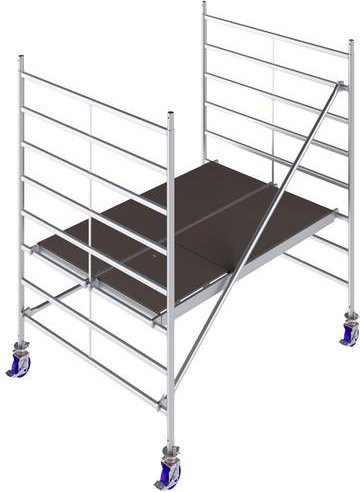 Krause FahrGerüst Rollgerüst aus Aluminium in Silber mit einer maximalen Arbeitshöhe von 3 m - Bild 1