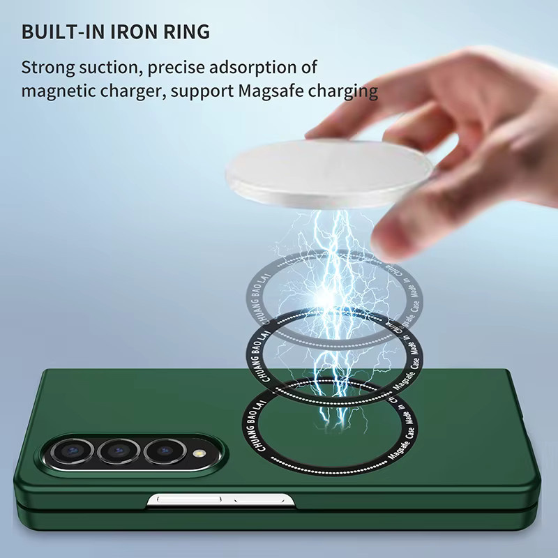 MagSafe Auto-Magnethalter Telefonhülle für Samsung Galaxy Z Fold 7, 6, 5, 4 mit Wireless Charging und Drop Protect, Blau und Grün - Bild 1