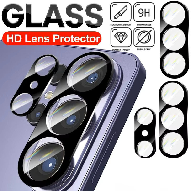 Glitzer Linsenschutz für Samsung S26 Plus Ultra in Lila Transparent, Kratzfeste Glaskappe als Kamera-Abdeckung - Bild 1