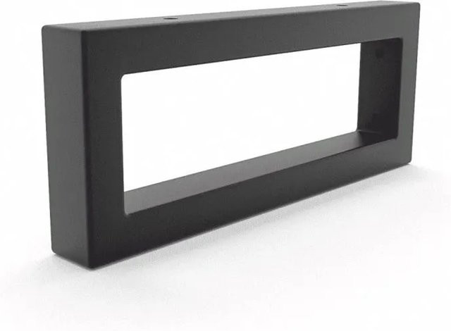 HEVVA Waschtischhalterung RHEIN Schwarz Matt, Höhe: 10 cm, Tiefe: 25 cm - Bild 1