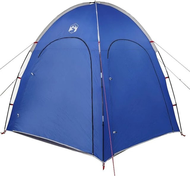 vidaXL Poolzelt mit Dach in Azurblau aus Polyester und Glasfaser in Kuppelform, B/T/H: 366 x 305 x 231 cm - Bild 1