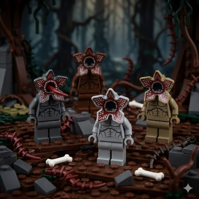 Hot Toys Stranger Things Teufels-Demogorgonen-Bausteine, Modell-Spielzeug - Bild 1