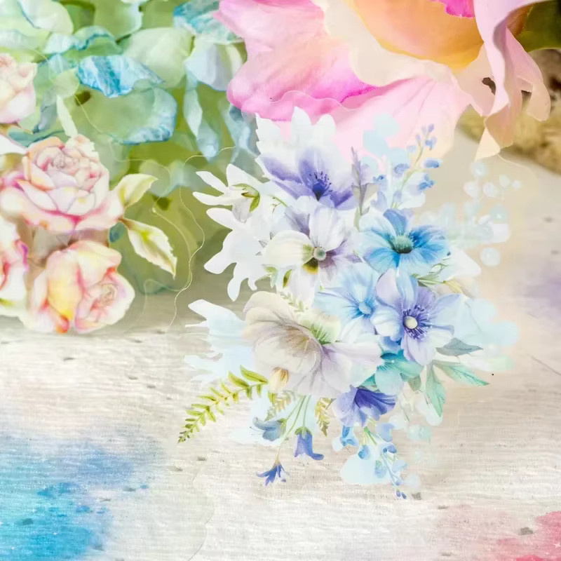 10 Stück Sternenlicht Bouquet Aufkleber aus Papier für dein Sammelalbum, Multicolor, B: 12,2 cm x H: 11,0 cm - Bild 2