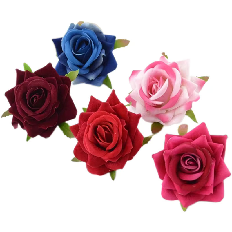 XIAOYINMO Künstliche Rosen in Mehrfarbig für Hochzeit, Valentinstag und DIY-Dekoration aus Textil - Bild 4