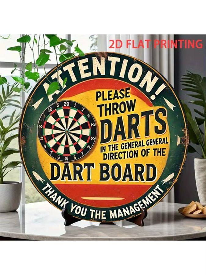 Potdemiel Vintage Dartscheiben Wanddeko aus Eisen und Metall in Multicolor - Bild 7