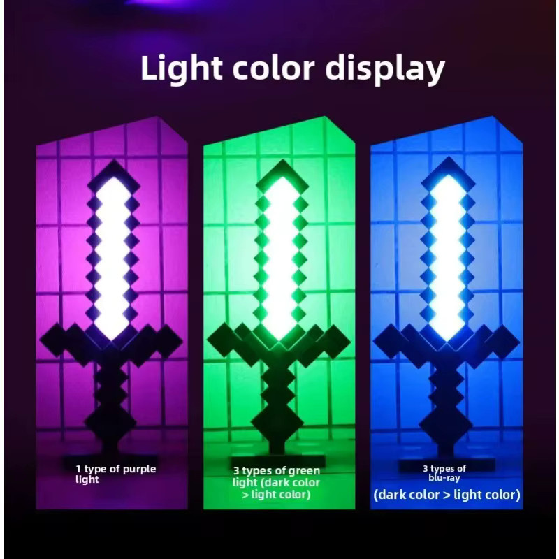 Bandai Regenbogen-Leuchtschwert-Lampe mit 14 Farbwechselnden RGB-LEDs und USB-Ladestation in Multicolour - Bild 5