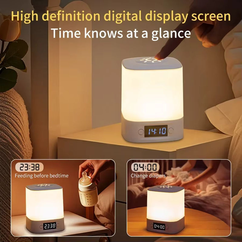 GGBEE Wiederaufladbares LED-Nachtlicht in Weiß mit dimmbarer Helligkeit und Touch-Bedienung, USB-betrieben, ideal als Nachttischlampe für das Babyzimmer oder Schlafzimmer - Bild 3