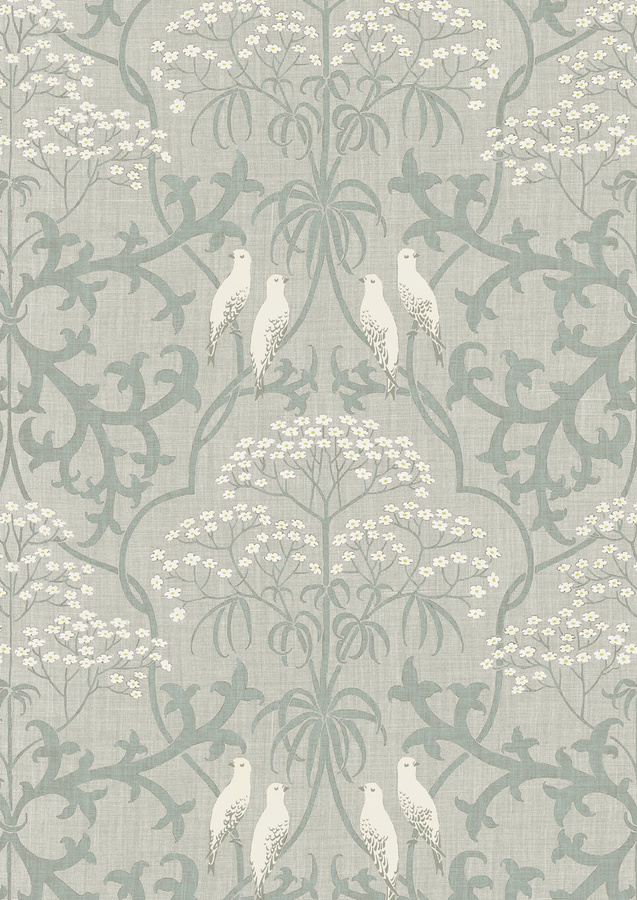 Lewis & Wood Tapete Bella in Smoke Grey mit floralem und botanischem Design - Bild 1
