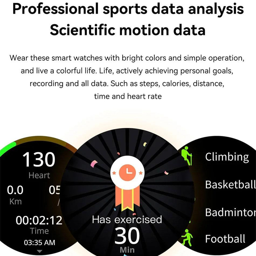 Smartwatch Damen, Gold, Milanaise, Zinklegierung, GPS, Bluetooth - Bild 3