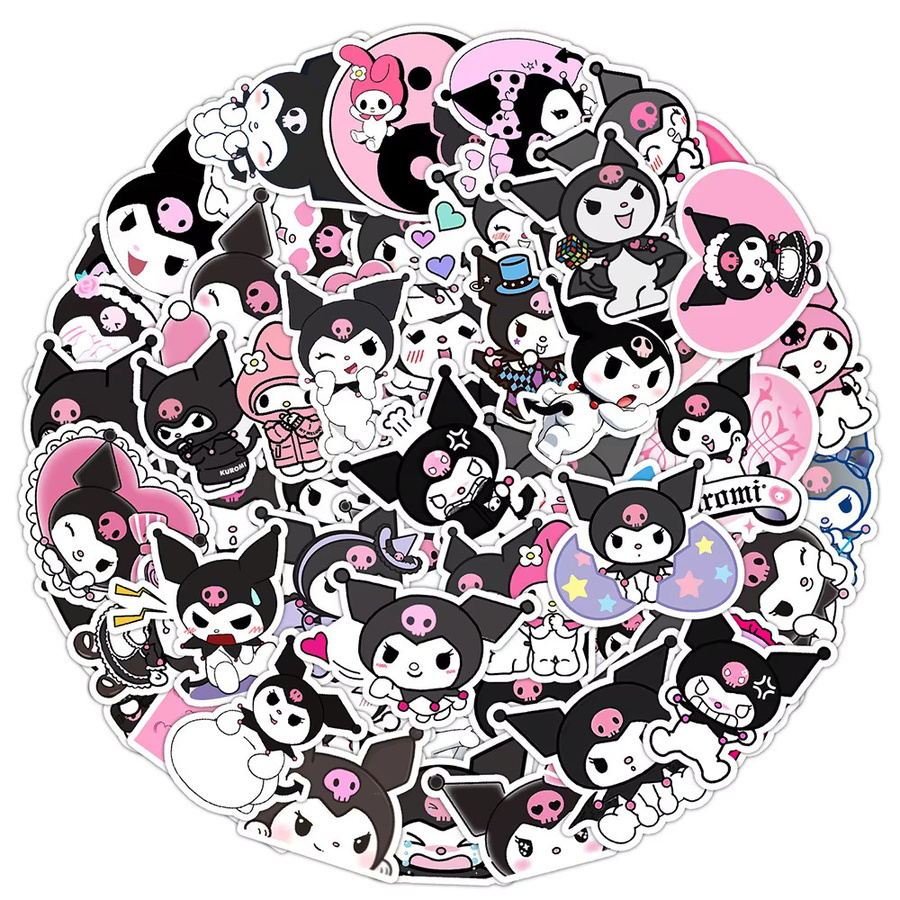 Sanrio Kuromi Cartoon Graffiti Aufkleber, Sticker, 10 Stück - Bild 2
