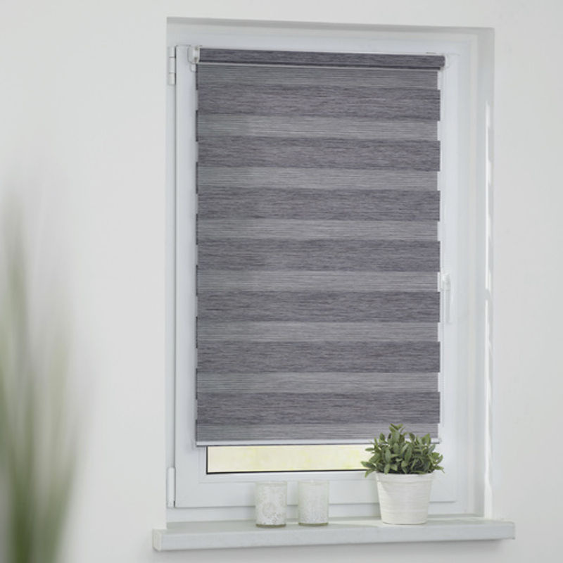 Lichtblick Duo Rollo Klemmfix ohne Bohren in Grau meliert semi-transparent - Bild 2