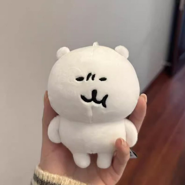 Bandai Joke Bear Anime Plüsch-Schlüsselanhänger, Eisbär, Weiß - Bild 1