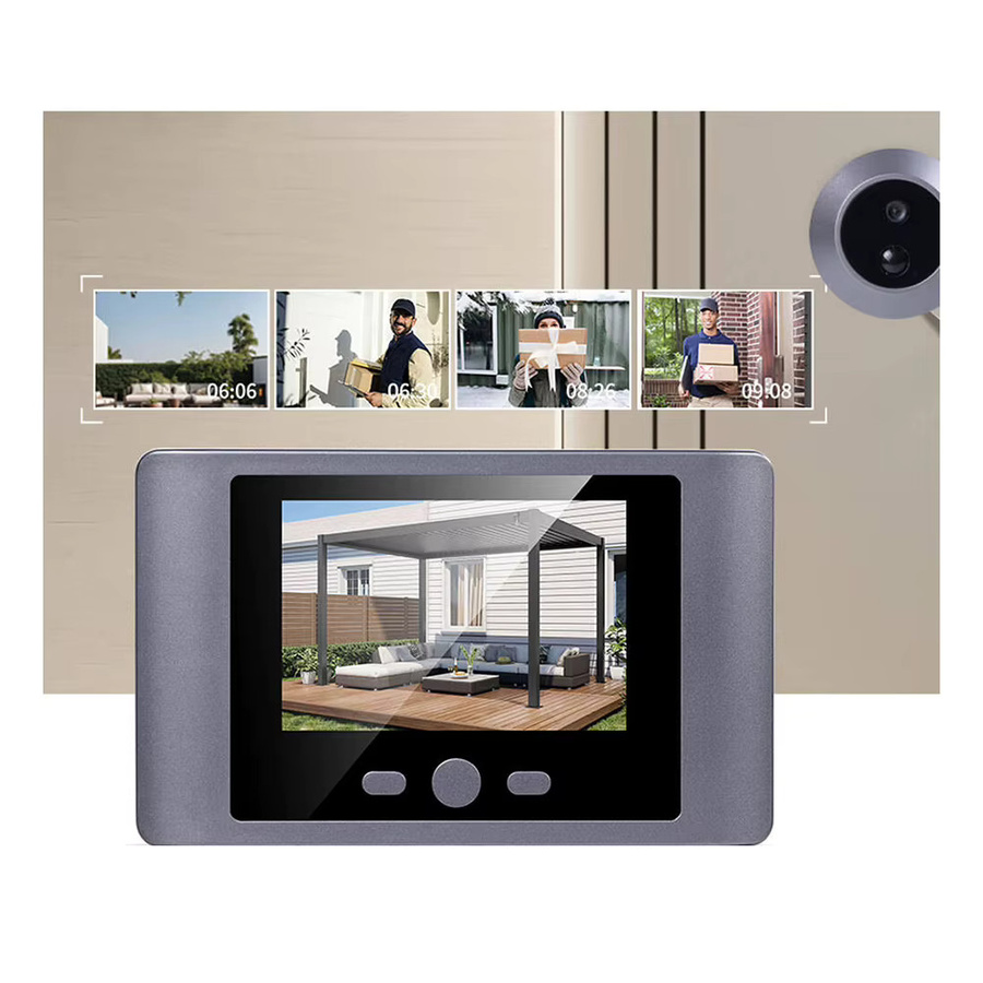 ALLOET Mini-Spionkamera für Türen mit PIR-Bewegungserkennung und 2,8 Zoll Display in Grau mit Wi-Fi - Bild 4