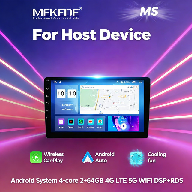 MEKEDE Universal Auto-Multimedia-Player mit Android Auto und Carplay in Schwarz für Volkswagen Nissan Hyundai Kia Toyota Honda (7, 9 oder 10 Zoll) - Bild 1