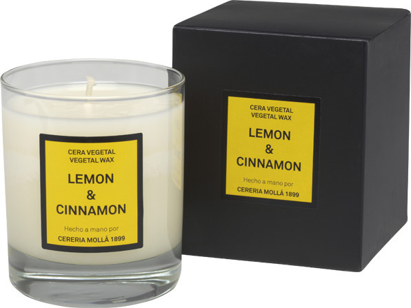 Cereria Molla Vegane Wachskerze Lemon & Cinnamon im Glas, Weiß - Bild 1