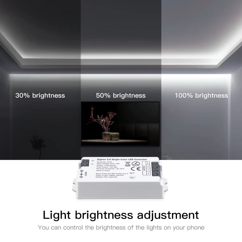 Rybakov Zigbee 3.0 Smart Home RGB CCT LED-Controller mit WLAN-Funktion für dimmbare 5050/2835 Neon COB LED-Streifen - Bild 4
