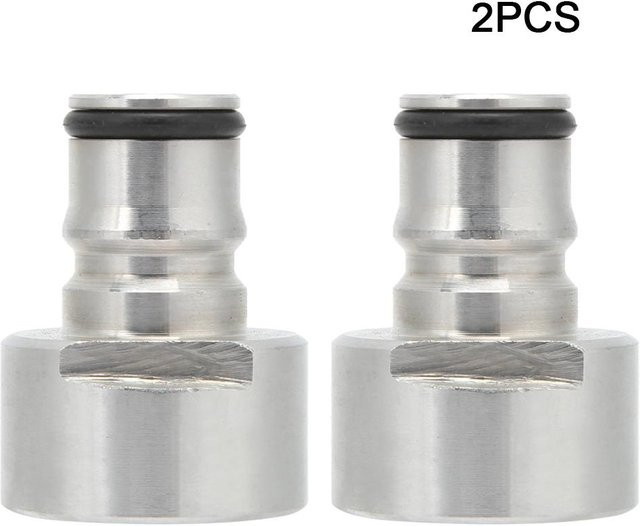 2er-Set Edelstahl Ball Lock Fass Koppler Adapter mit Schnell-Trennen-Funktion für Conversion Kits - Bild 1