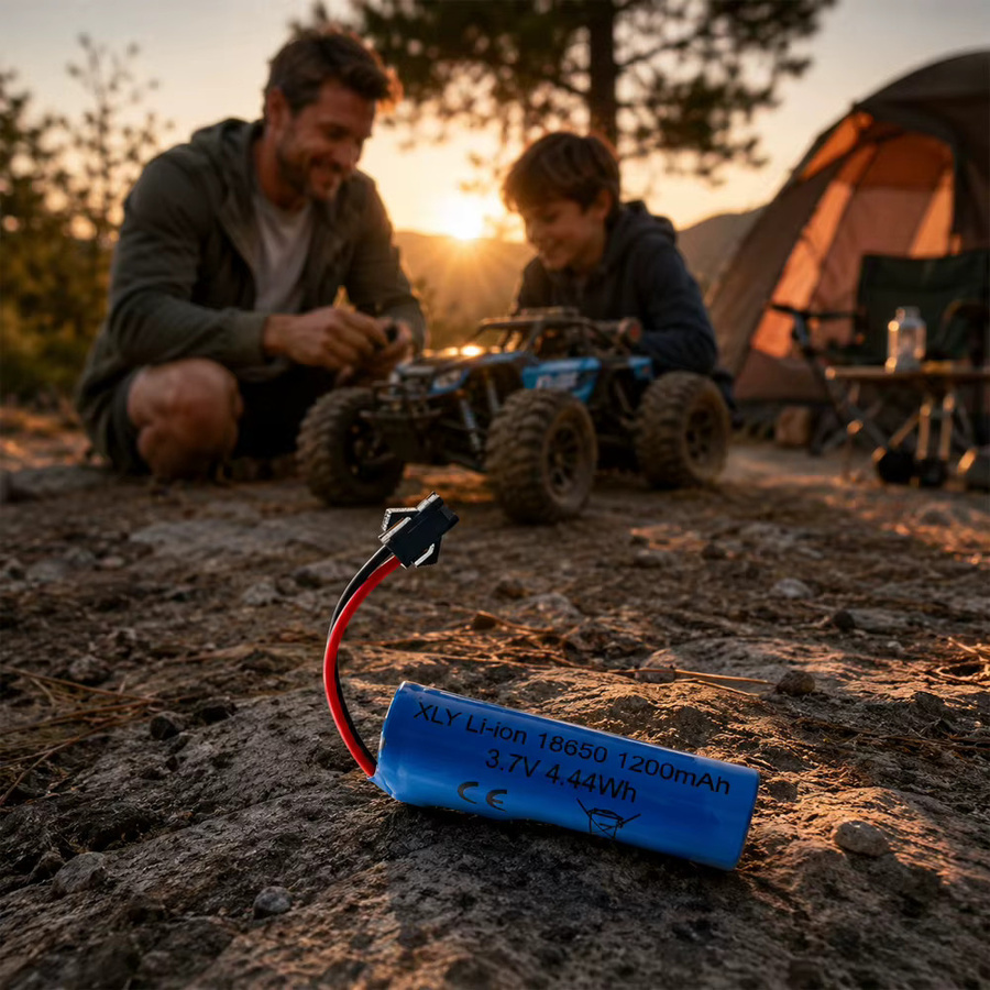 YTBNA 18650 Lithium-Ionen-Akku 3,7V 1200mAh mit PCB-Schutz in Blau für RC Crawler und ferngesteuerte Spielzeuge - Bild 3