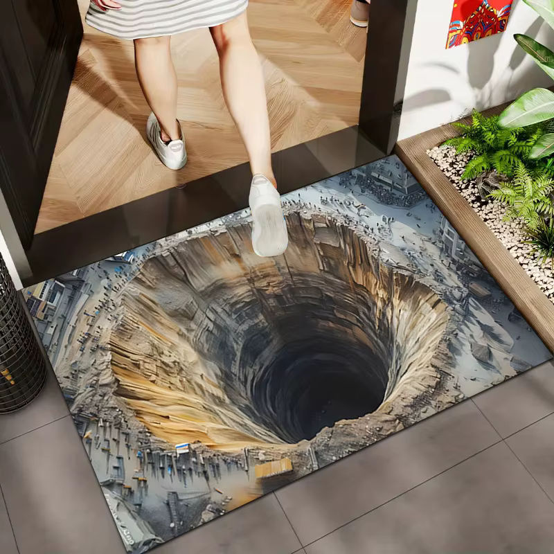 VIKAMA Whimsical 3D Abyss Fußmatte, waschbar, Multicolour, B/T: 60 x 40 cm - Bild 3