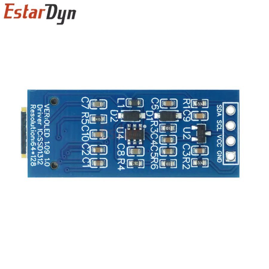Estardyn OLED-Display SSD1312 1,09 Zoll Weiß mit I2C 4-Pin-Modul für Raspberry Pi 128x64 - Bild 2
