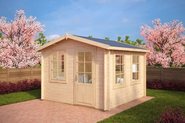 Kleines Gartenhaus Nora C aus Holz B/T/H: 3 x 3 x 3 m - Bild 1