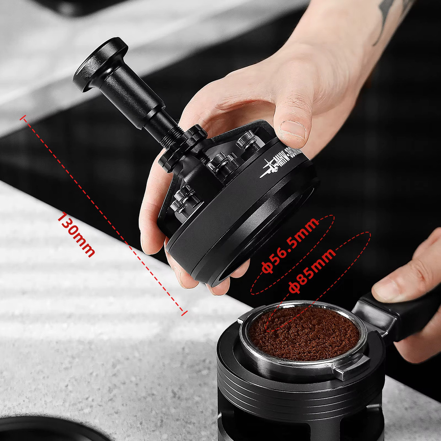 MHW-3BOMBER Espresso WDT-Verteilungswerkzeug mit Magnetfuß, 58 mm, Schwarz, Rund - Bild 3