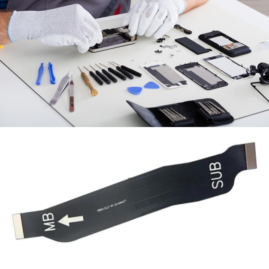 Xiaomi Redmi Note 10 Ersatz Motherboard Mainboard Anschluss Ribbon Flex Kabel Modul in Schwarz - Bild 4