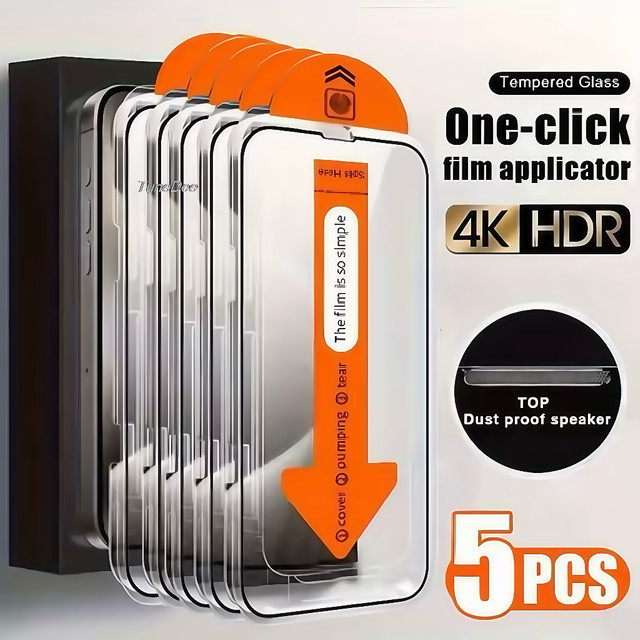 Displayschutzfolie aus gehärtetem Glas für Xiaomi 15T Pro, 14T, 13T und weitere Modelle, transparent, 5er Pack oder 1er Pack - Bild 1