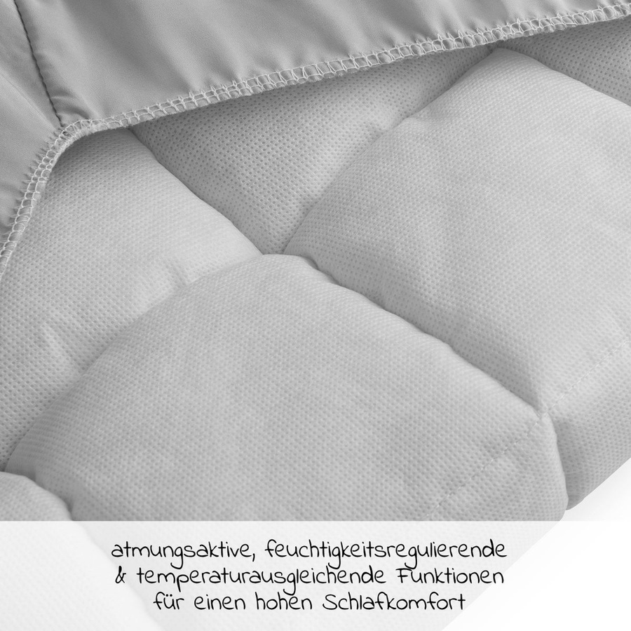 Hauck Bed Me Topper für Reisebett-Matratzen in Grau, B/T: 80 x 50 cm - Bild 2