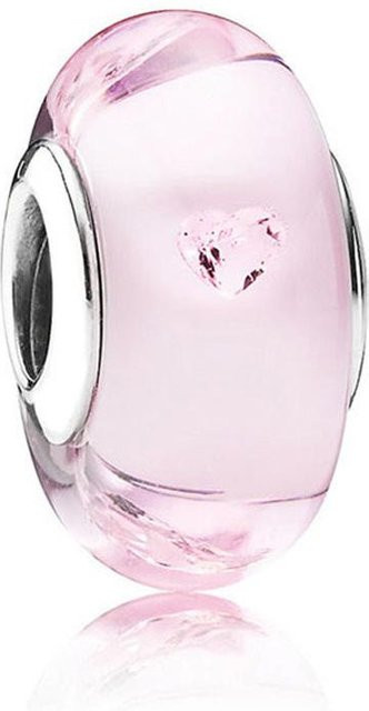 Herz Charm-Perle Murano-Glas, Mattrot, Damen - Bild 1