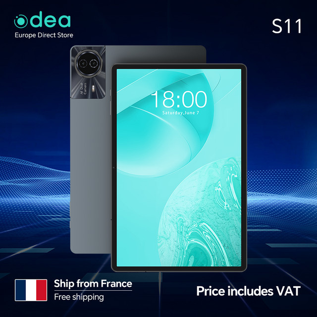Teclast ODEA S11 Tablet Grau mit 11 Zoll IPS Display, 16GB RAM, 256GB ROM, Android 14, 4G LTE, GPS und 8000mAh Akku - Bild 1
