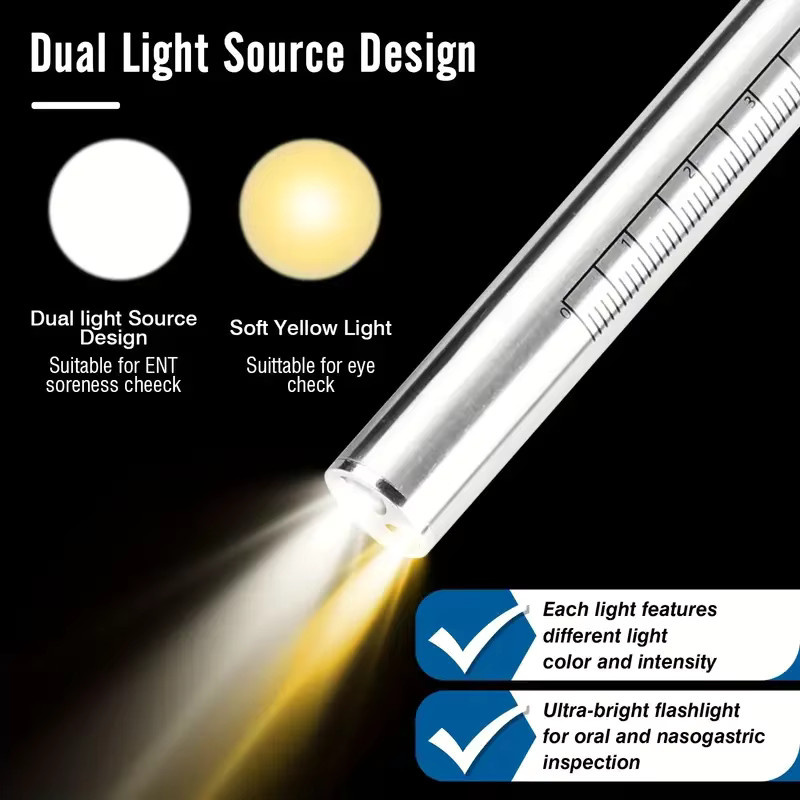 POCKETMAN 2-in-1 LED Medizinische Taschenlampe, Wiederaufladbare Diagnose-Stiftlampe zur Pupillenanzeige aus Metall - Bild 3