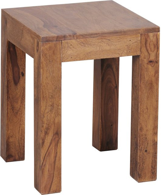 Beistelltisch MUMBAI aus Echtholz Sheesham in Braun, B/T/H: 35 x 35 x 45 cm - Bild 1